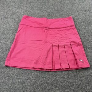 Vintage Puma Pink Golf Skort Size 10 Pleated Tennis Skirt Shorts Logo